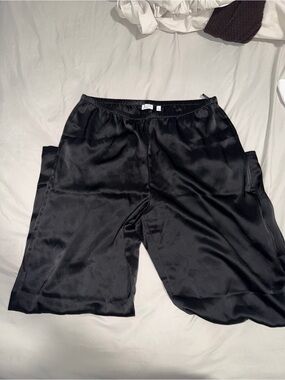 Babaton Archer Black Satin Lounge Pants